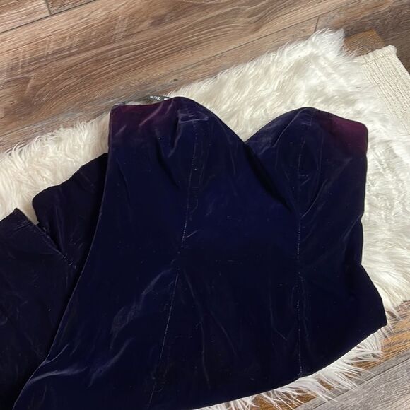 Zum Zum Purple Velvet Cocktail Dress and Jacket, Size 9-10,Sequined Jacket/Satin - Picture 9 of 10